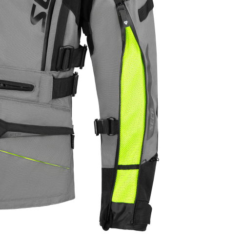 Kurtka motocyklowa damska SECA ARRAKIS III LADY TITANIUM/FLO YELLOW